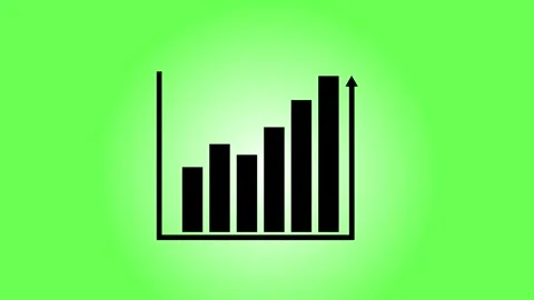 Dynamic Business Graph Chart Icon Animation for Financial Insights. Stock Footage 286145485