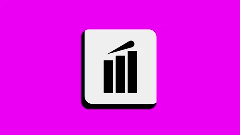 Dynamic Business Graph Chart Icon Animation for Financial Insights. Stock Footage 286145526