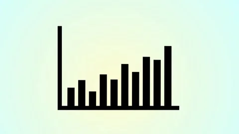 Dynamic Business Graph Chart Icon Animation for Financial Insights. Stock Footage 286145600