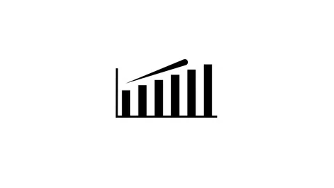 Dynamic Business Graph Chart Icon Animation for Financial Insights. Stock Footage 286145614