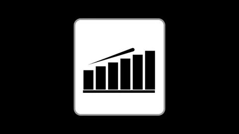 Dynamic Business Graph Chart Icon Animation for Financial Insights. Stock Footage 286145615