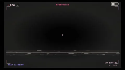 Dynamic camera UI animation recording with sleek black background and modern int Stock Footage 340302359
