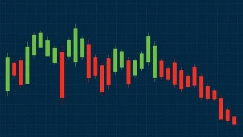 Dynamic Candlestick Chart for Financial Analysis Illustrazione stock