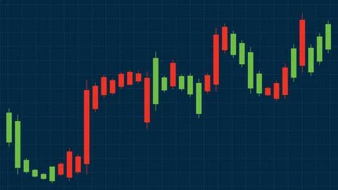 Dynamic Candlestick Chart in Vector Format イラスト素材