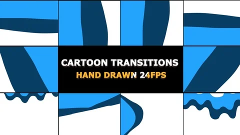 Dynamic Cartoon Transitions After Effects素材