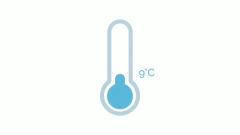 Dynamic Celsius Temperature Rise Animation 0 to 10 Stock Footage 327394544