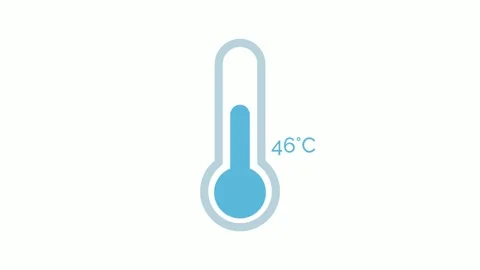 Dynamic Celsius Temperature Rise Animation 0 to 50 Stock Footage 327394549