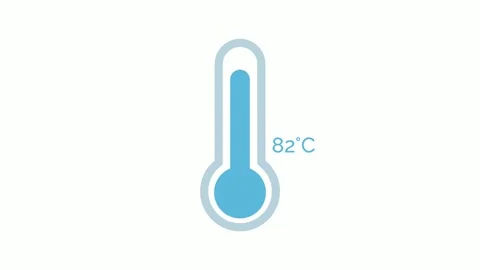 Dynamic Celsius Temperature Rise Animation 0 to 90 Stock Footage 327394564