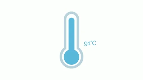 Dynamic Celsius Temperature Rise Animation 0 to 100 Stock Footage 327394567