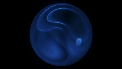 Dynamic Central Vortex Orb Loop: A blue orb with a dynamic central vortex Stock Footage 296658157