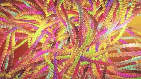 Dynamic Chains of Colored Balls Stock Footage 62328645