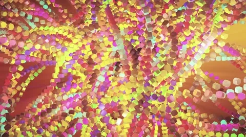 Dynamic Chains of Colored Hexagon Stock Footage 62328665