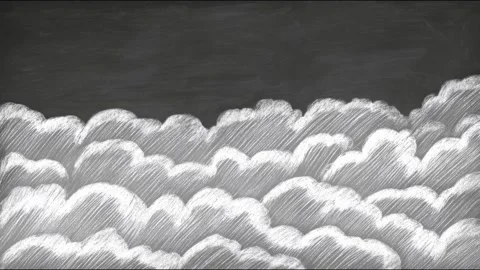 Dynamic chalk cloud animation against dark backdrop Stock Footage 314165891