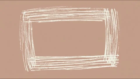 Dynamic chalk frame animation on brown background in high resolution Stock-Footage 314666516