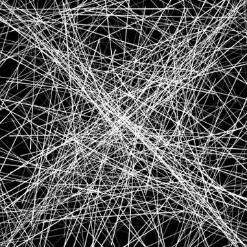 Dynamic chaotic lines abstract black and white texture / pattern 스톡 일러스트
