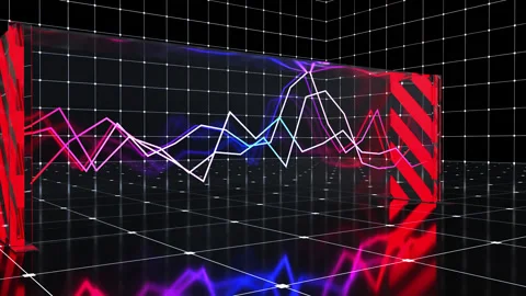 Dynamic charts turntable showcase loop Stock Footage 132828773