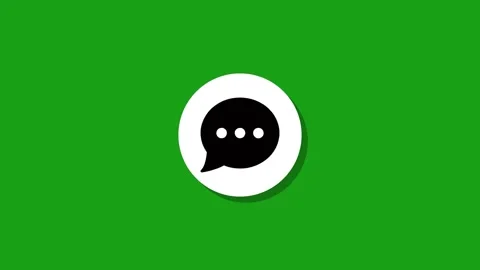 Dynamic chat icon animation transition appearing in a white circle on a chr.. Stock Footage 327762568