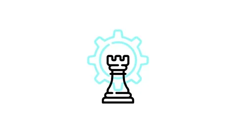 Dynamic chess piece animation showcasing elegant movement and strategy Stock Footage 318665365