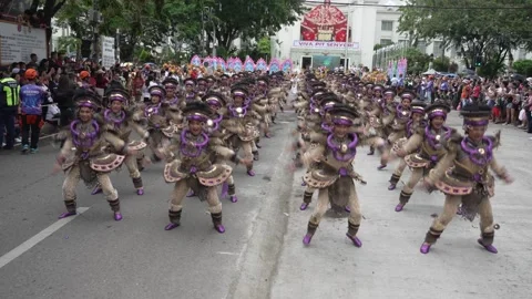 Dynamic Choreography at Sinulog sa Lalawigan: A Cultural Showcase Video stock 263091663