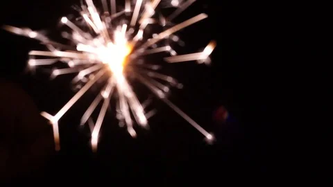 Dynamic christmas defocusing sparklers Stock Footage 100851033
