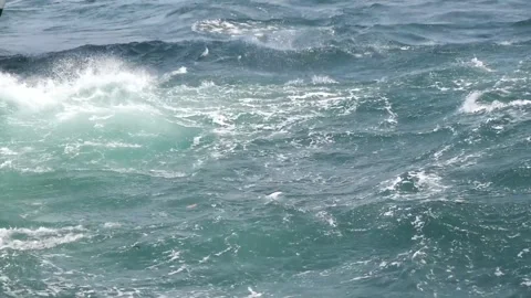 Dynamic cinematic footage captures vast ocean waves in motion, showcasing t.. Stock-Footage 333032309
