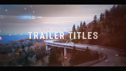 Dynamic Cinematic Trailer Titles After Effects stock