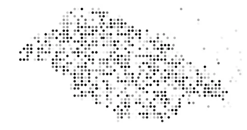 Dynamic Circle Flow Pitcairn Map Assembly Video stock 321064107