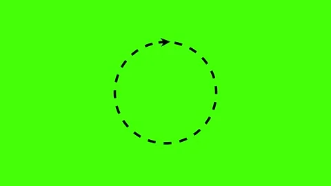 Dynamic circle green screen dotted arrow animation Stock Footage 313178876