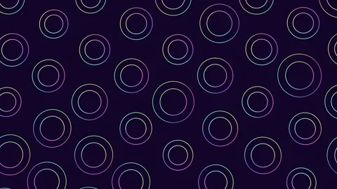 Dynamic circle pattern colorful circles on dark background Stock Footage 249429108