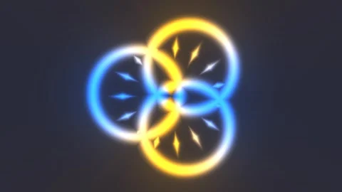 Dynamic circle patterns with bright colors and light 動画素材 339580214