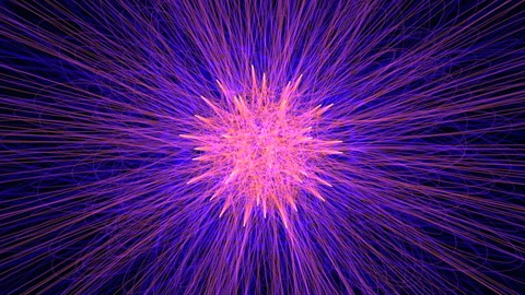 Dynamic circles colorful digital artwork of moving lines 動画素材 322779846