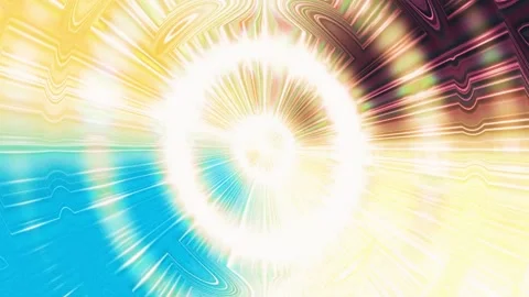 Dynamic circles of light ripple across the surface Stock Footage 302556640