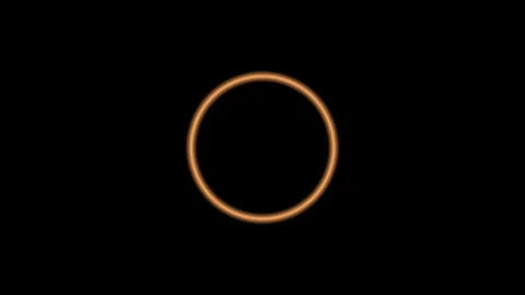 Dynamic circular animation featuring endless neon glow effects rotating Stock Footage 293182960