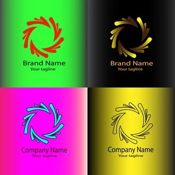 Dynamic Circular Flow Logo Stock Illustration