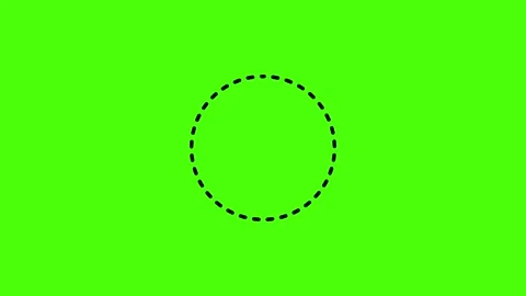 Dynamic Circular green screen dotted animation Stock Footage 313359105