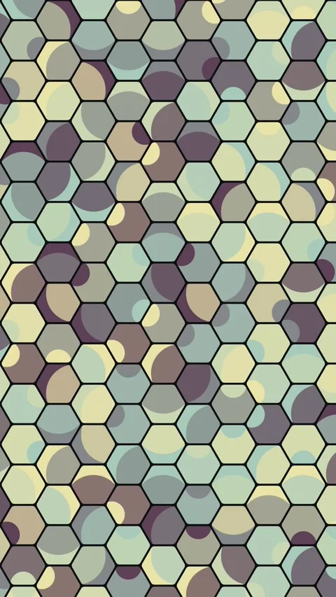 Dynamic Circular Hex Cell Animation Background Stock Footage 333051236