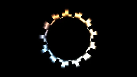 Dynamic circular light pattern with changing colors and Stock Footage 338126612