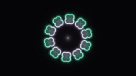 Dynamic circular light pattern with vibrant colors and Stock Footage 338114227