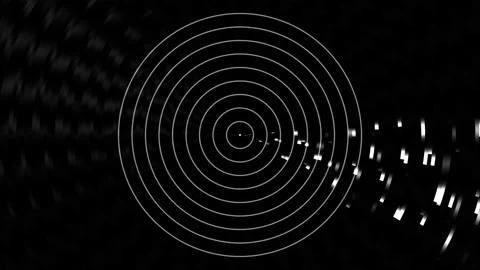 Dynamic circular motion with concentric circles and light Stock Footage 339370370