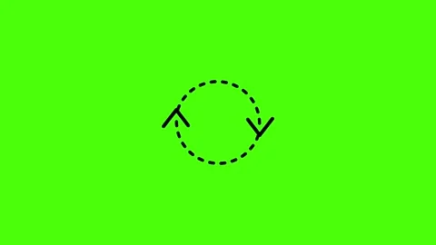 Dynamic Circular Multi-Directional green screen arrow dotted animation Video stock 313359249