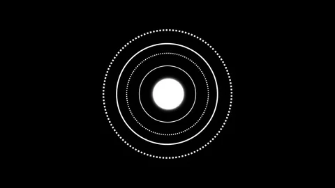 Dynamic Circular Network Animation with transparent background Stock Footage 304404959