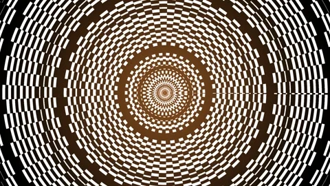 Dynamic circular pattern with alternating colors and shapes Stock Footage 339499849
