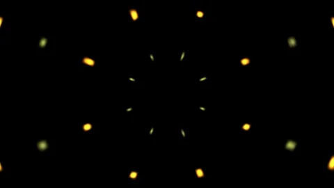 Dynamic circular pattern with bright lights on dark Stock Footage 338242147