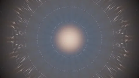 Dynamic circular pattern with light movement and abstract design Stock Footage 337384938