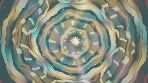 Dynamic circular patterns with abstract shapes in motion Stock Footage 337384937