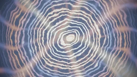 Dynamic circular patterns in blue and white light during motion Stock Footage 337386709