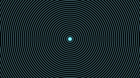 Dynamic circular patterns with concentric lines creating Stock Footage 338004475