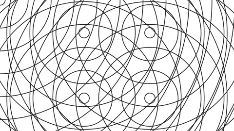 Dynamic Circular Patterns with Intricate Line Work and Motion Stock Footage 291096389