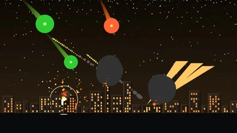 Dynamic city skyline at night with abstract design elements for creative pr.. Stock Footage 322073437