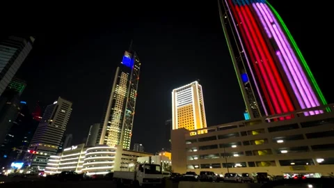 Dynamic Cityscape at Night - 4K Video . Stock-Footage 302927191